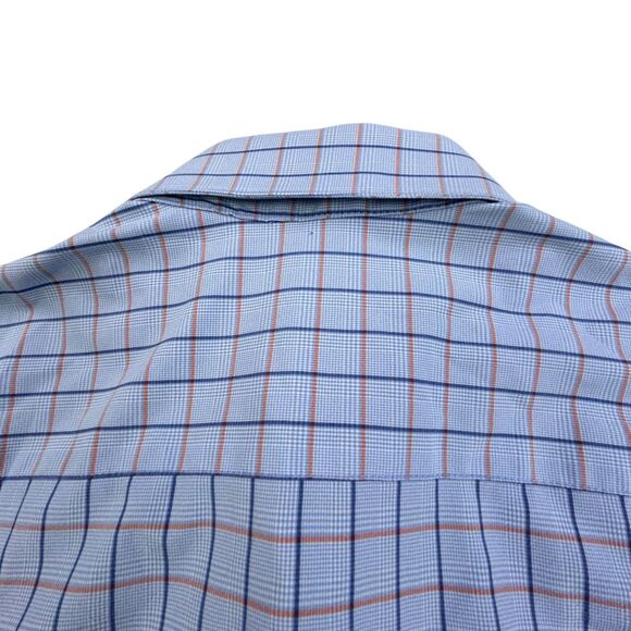 Mizzen + Main Performance Shirt Mens M Blue Plaid Trim Fit Stretch - Picture 4 of 10